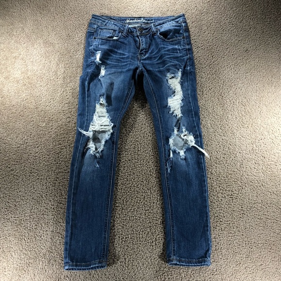Machine Denim - Machine Nouvelle Mode Destroyed Skinny Jeans SZ 5